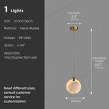 Staircase Pendant Light Lustre Minimalist Duplex Loft Marble Chandelier Villa High Ceiling Hanging Lamp Long Stair Chandelier