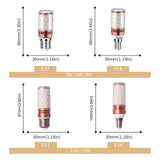 8pcs Led Lamp Bulb E14 220V Led Candle Light Bulb E27 Corn Lamp 3W 6W 9W 12W 15W Bombilla Chandelier Lighting