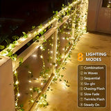 2/5/10M Ivy String Lights 20/50/100 LEDs Solar Fairy Lamp 8 Modes Hanging String Light for Garden Wedding Party Christmas Decor