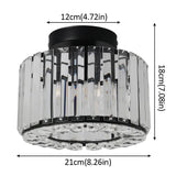 Modern Crystal Ceiling Light Flush Mount Ceiling Chandeliers Lamp LED Bedroom Corridor Entrance Lighting Fixtures E27 Gold Black