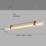 Nordic Modern Minimalist Acrylic Strip Pendant Light Dining Room Study Exhibition Hall Bar Counter Hanging Lamp Lighting Fixture