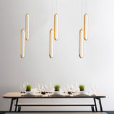 Good packing Two rings black or gold led pendant light for indoor place hanging lamp emitting warm white or white