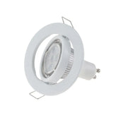 Round Adjustable LED Recessed Frame - Metal Spotlight Fitting for GU10 & MR16