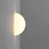 New Concealed Base Glass Wall Lamps French Bauhaus Milky White Round Ball Wall Light for Bedside Living Room Bathroom Mirror Dec