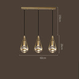 Modern Luxury Copper Crystal Pendant Lights Restaurant Bar Dining Room Bedroom Bedside LED Hanging Lamp Home Lighting Luminaire