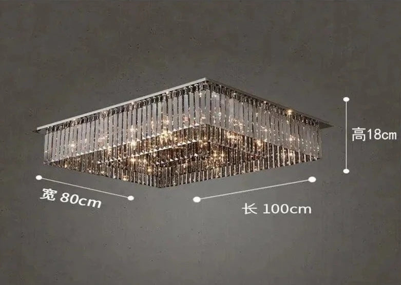 New Luminaires Modern Light Luxury Crystal Light Ceiling Living Room Atmosphere Simple Bedroom Restaurant Circular Fashion