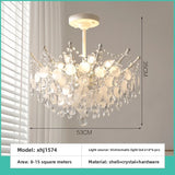 French Vintage-Style Living Room Chandelier In A Retro Blue Shell Villa Duplex Bedroom Crystal Lamp With A Sophisticated Touch