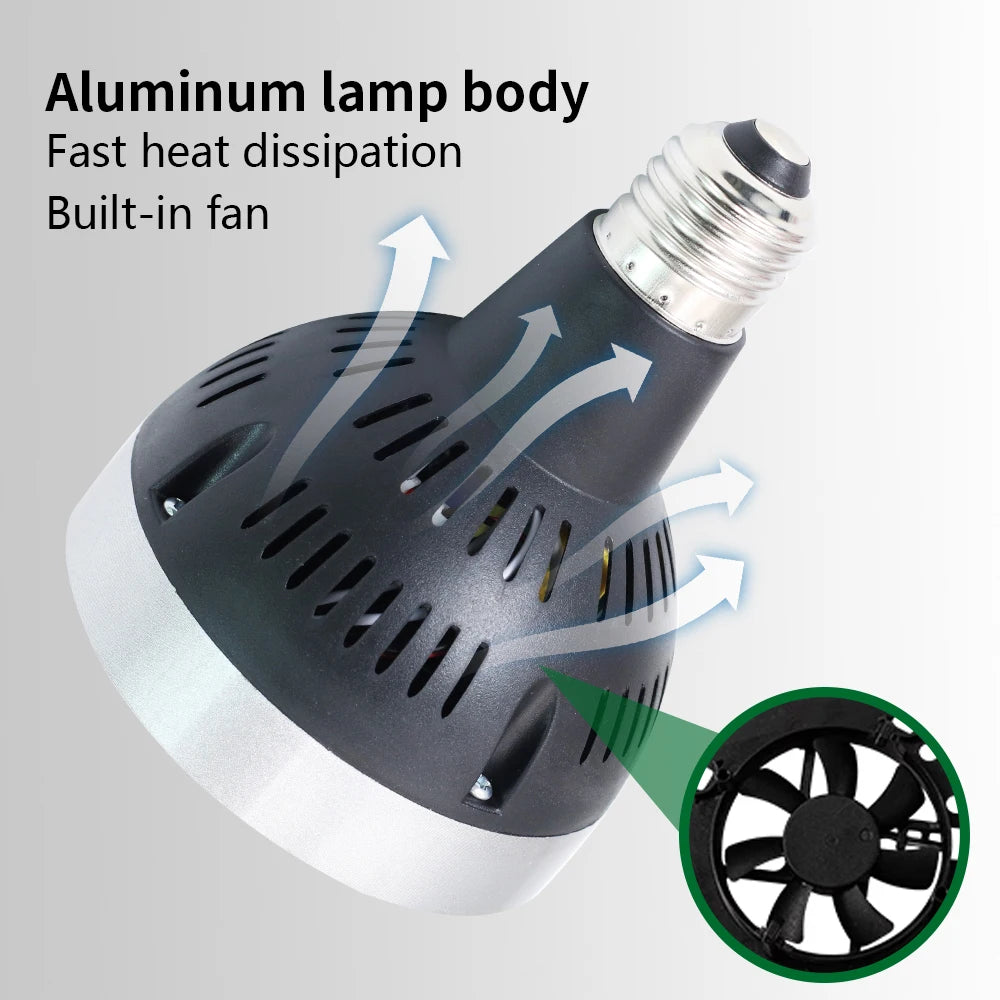 220V E27 PAR30 LED Lamp Bulb 35W 45W Ultra Bright LED Light Bulb Built-in Fan Cooling for Track Lighting Downlight Spotlight