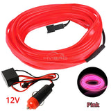 1M/2M/3M/5M Colour Car Interior Lighting LED Strip Auto Decoration Wire Rope Tube Line Flexible Neon Lights USB Drive Atmosphere