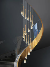 Crystal Chandelier Modern Villa Living Room Chandelier Hanging Lamp LED Crystal Lamp Exhibition Hall Staircase Pendant Lamp