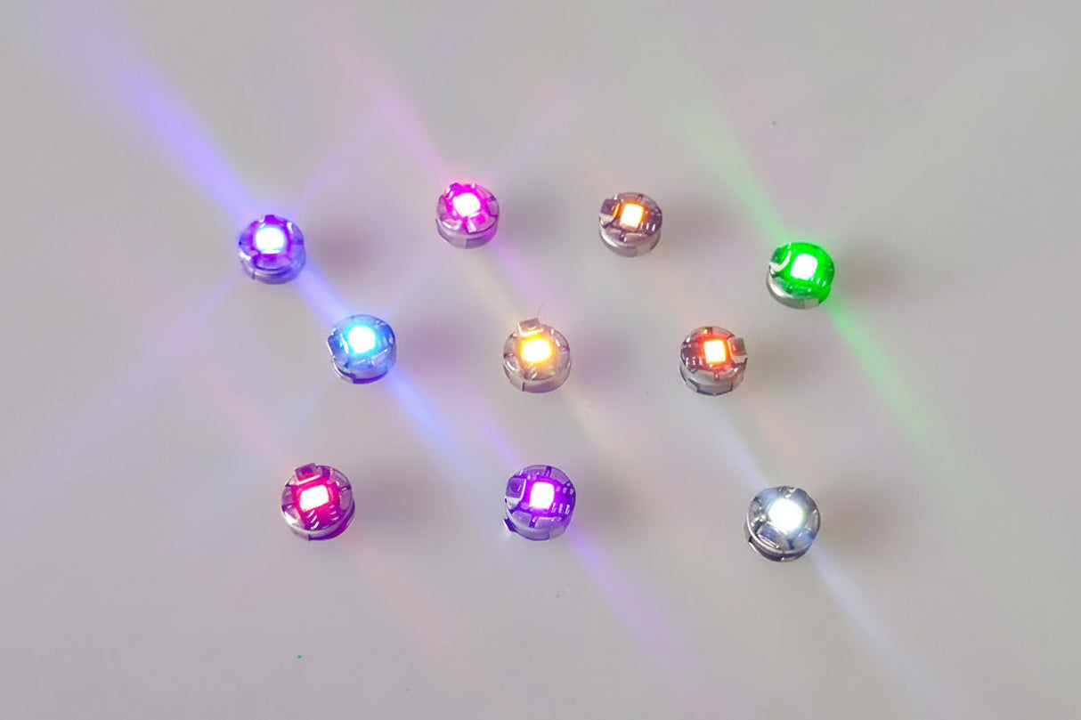 2PCS Miniature Wireless LED Light Modules - Super-Bright Push-Button Single Lamp for DIY Models