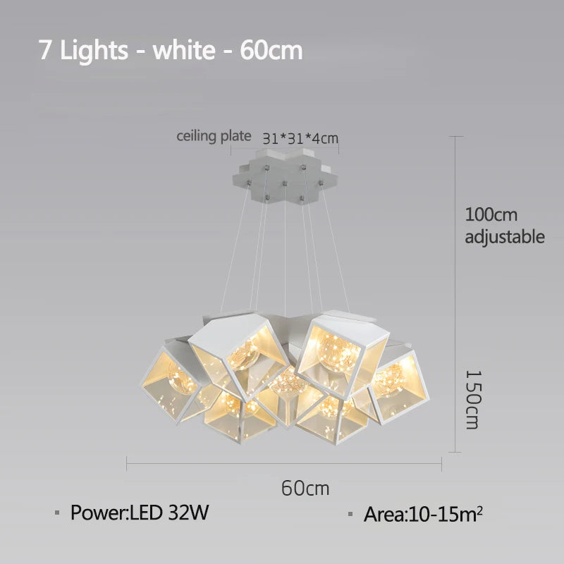 Modern 2025 New Gypsophila warm romantic master bedroom Led Ceiling Chandelier Dining Room Restaurant Bar Pendant Hanging Lamp