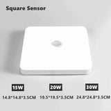 Waterproof PIR Motion Sensor LED Ceiling Light (20W/30W) - Ultra-Thin High-Lumen Lamp Fixture for Bathroom, Garage, Balcony & Corridor