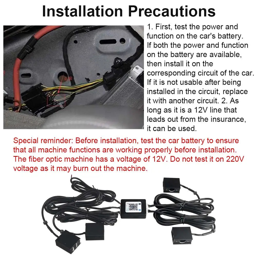 1/2/4 Split Fiber Optic Light Kit - RGBW Starry Sky Lamp with Bluetooth App & Music Sync - Distributed Ceiling Star Light for Car & Home