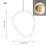 Postmodern Alabaster Staircase Pendant Light High-End Living Room Bedside Dining Room Lighting Spanish Natural Marble Chandelier