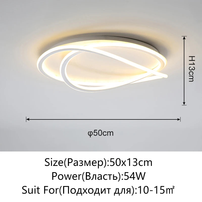 Modern LED Lights White Ceiling Light for Living Room Bedroom Study Lustre Home Decorative Ceiling Lamp Indoor Lighting Fixture