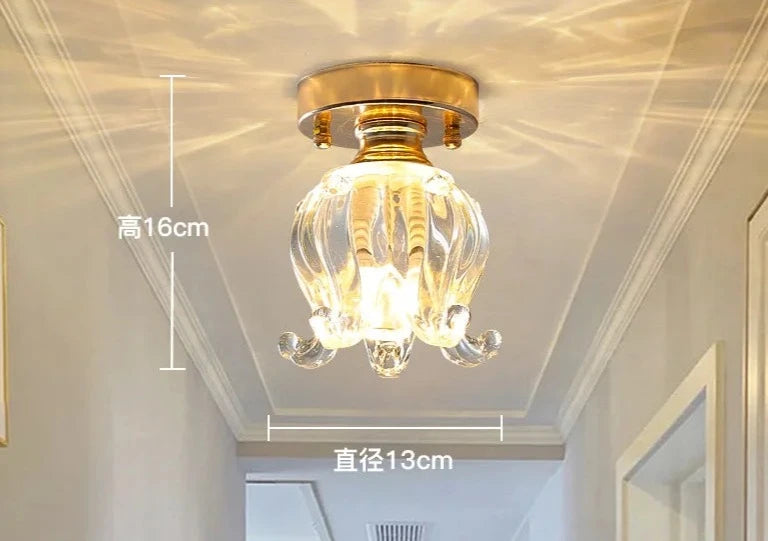 Aisle Light Corridor Entrance Light Led Balcony Home Light Luxury Crystal Ceiling Luminaire Surface Mounted Luminaire