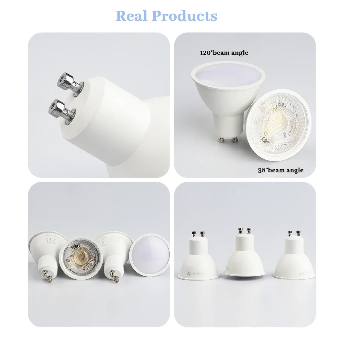 3pcs AC220V 120V No Flicker GU10 Spot lights 5W 6W 7W 8W 9W LED Bulb GU10 Replace 50w halogen lamp for home Lighting derection