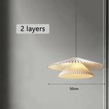 Creative Pleated Fabric LED Pendant Light & Sconce - Designer Textile Chandelier Lamp Fixture for Kitchen Island, Dining Table, Restaurant & Hotel Decor
