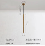 Nordic Modern LED Chandelier Bedroom Headboard 7W AC100-220V Light Tube Family Kitchen Ddining Room Interior Decoration