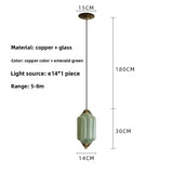 Eloise French Medieval Scallop Milk Glass Pendant Lamp - Retro Green Globe LED Dimmable Hanging Light for Homestay, Dining Room & Office Decor