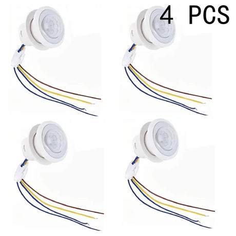 4 Pcs AC 85-265V LED PIR Infrared Motion Sensor Switch Time Light-sensing Adjustable Movement Detector Lamp Switch wholesale