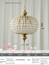 Vintage K9 Crystal Pendant Lights for Living Room Bedroom American Copper Crystal Ceiling Chandelier for Dining Room Kitchen Bar