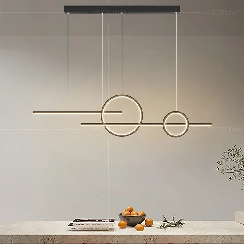 Modern LED Minimalist Chandelier - Contemporary Pendant Light for Living Room