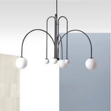 Comet LED Chandelier Nordic minimalist glass globe lamps living room creative personality study cafe art dining room lighting