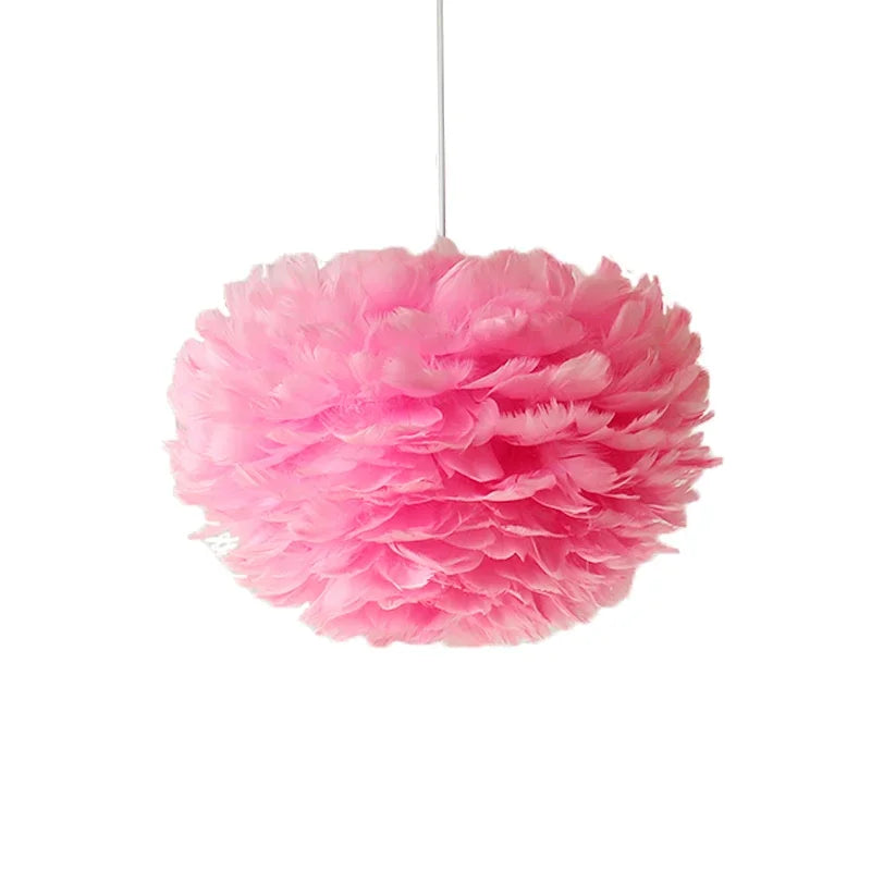 Feather Chandelier Nordic Modern Living Bedroom Ceiling Lighting Warm Dining Room Lamp Clothing Cafe Coffee Shop