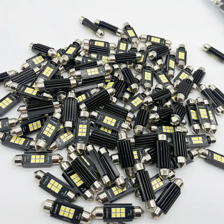  Festoon 31mm 36mm 39mm 41mm C5W C10W LED Bulb Canbus No error Car Interior Reading LED Light License Plate Lamps 4014