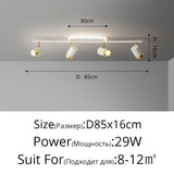 Corridor Led Chandelier With Spotlights Nordic Strip Ceiling Lamp For Living Room Bedroom Balcony Home Decors Lighting Fixtures