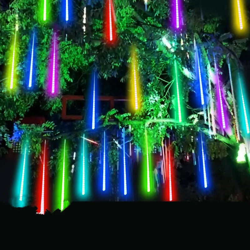 Meteor Shower Rain LED Fairy String Lights Festoon Street Garland Christmas Decorations for Home Outdoor Wedding New Year Decors