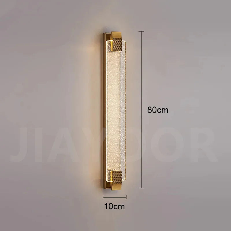 Luxury Modern LED Wall Lamp (Gold/Black) - Decorative TV Background Sconce & Bedside Light Fixture for Living Room & Bedroom