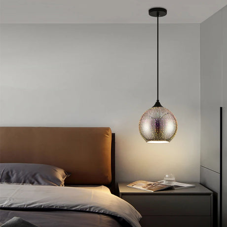 Glass Ceiling chandelier Colorful 3D chandelier LED Colorful Fireworks E27 Bedroom Lamp Restaurant Decorative chandelier