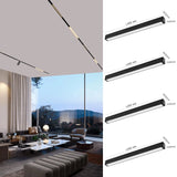 Recessed Magnetic Track Lighting 2-Wire DC 24V Track Rail System with LED Magnetic Light Head Kitchen Living Room Office