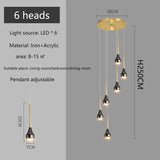 Modern Chandeliers For Staircase Living Room Pendant Lights LED  Lamp Villa Exhibition Hall Loft Long Hanging Lamp Light Fixture