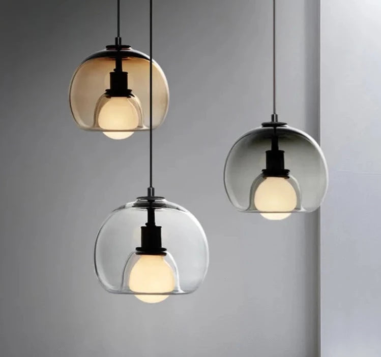  Modern Nordic Chandelier 3 Heads Iron Glass Indoor Home Decors Pendant Lights Dining Room Bar Salon Hanging Lamp Fixtures