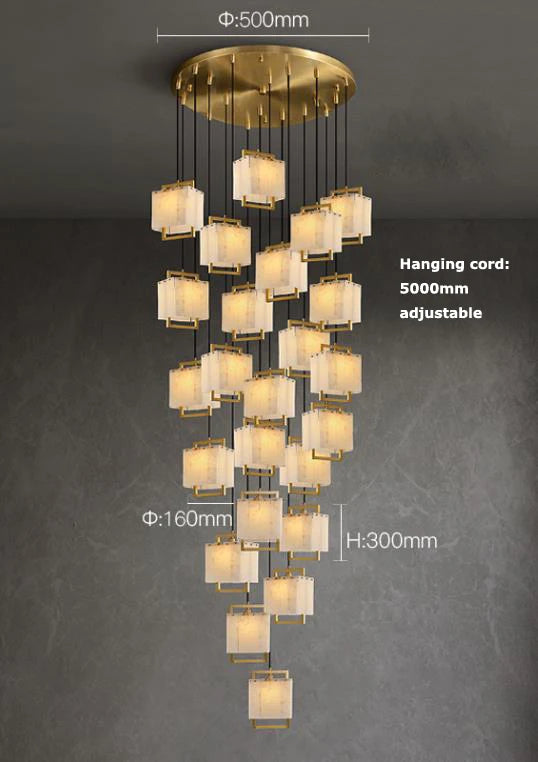2026 Marble Series Gold Chrome Dimmable Led Chandelier Lighting Lustre Suspension Luminaire Lampen For Living Room