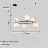 Nordic Designer Led Ceiling Chandelier Glass Lampshade G9 for Living Room Center Table Bedroom Pendant Lights Home Decors Fixture