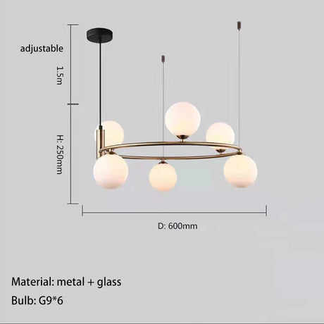 Nordic Designer Led Ceiling Chandelier Glass Lampshade G9 for Living Room Center Table Bedroom Pendant Lights Home Decors Fixture