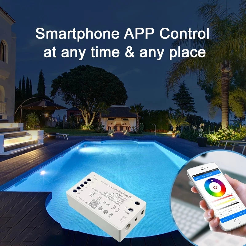 Smart App Wifi Tuya IP68 12V RGB Underwater Waterproof LED SPA Pond Lighting 18W 25W 35W Swimming Pool Lights