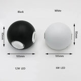 Outdoor Waterproof Up and Down LED Wall Lamp - Modern Aluminum Exterior Sconce Light Fixture for Courtyard, Balcony, Porch & House Facade