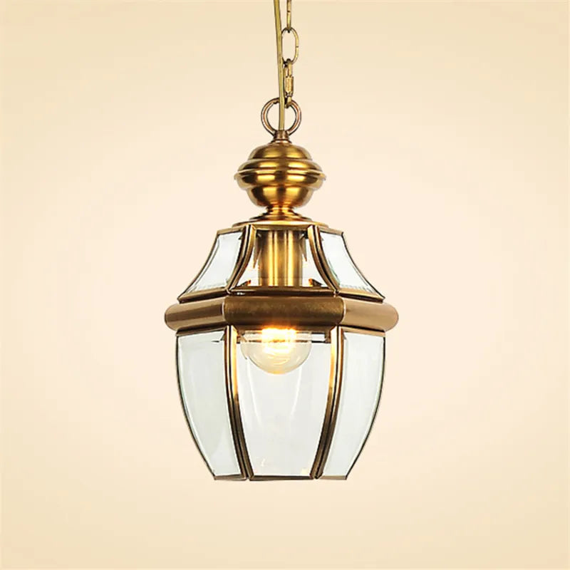 Modern Balcony Antique Led Pendant Lamps Copper Vintage Glass Pendant Lights Bar Corridor Outdoor Indoor Light Hang lamp Fixtures