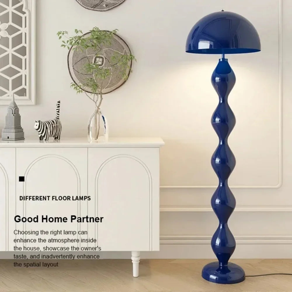 Macaron Creative Mushroom Lamp Living Room Sofa Side Led Floor Lamps Bedroom Bedside Light Senior Sense Of Vertical Lights