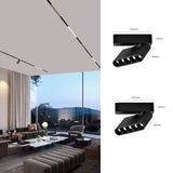 Recessed Magnetic Track Lighting 2-Wire DC 24V Track Rail System with LED Magnetic Light Head Kitchen Living Room Office