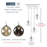 2026 New Modern Glass Ball Chandelier Lustre Living Room Staircase Light Spiral Light G4 Led Hotel Chandelier Villa Lighting