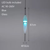 Wonder Glass Night Flow Bespoke Glass pendant light teardrop-shaped Blue pendant light art deco Italian Replica designer Lamp