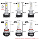K8C 40W K7C Led Long Life Version H7 H4 H11 Led Headlight Bulb 3 Copper Tube Led Lights For Car H1 HB3 9005 HB4 9006