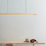 Nordic Luxury Pendant Lights Wooden Long Line Pendant Lights LED Light Kitchen Island Dining Room Office Desk Lamp Lighting